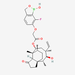 molecular formula C29H38BFO7 B12428246 [(1S,2R,3S,4S,6R,7R,8R,14R)-4-ethenyl-3-hydroxy-2,4,7,14-tetramethyl-9-oxo-6-tricyclo[5.4.3.01,8]tetradecanyl] 2-[(7-fluoro-1-hydroxy-3H-2,1-benzoxaborol-6-yl)oxy]acetate 