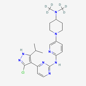 molecular formula C22H29ClN8 B12428257 N-[5-[4-[bis(trideuteriomethyl)amino]piperidin-1-yl]pyridin-2-yl]-4-(3-chloro-5-propan-2-yl-1H-pyrazol-4-yl)pyrimidin-2-amine 