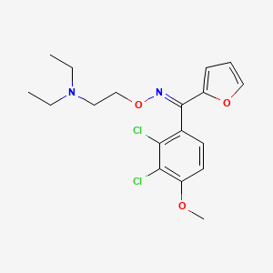 molecular formula C18H22Cl2N2O3 B1242828 (2,3-Dichloro-4-methoxyphenyl)-2-furanylmethanone O-(2-(diethylamino)ethyl)oxime CAS No. 56776-24-0