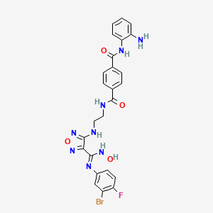 4-N-(2-aminophenyl)-1-N-[2-[[4-[N'-(3-bromo-4-fluorophenyl)-N-hydroxycarbamimidoyl]-1,2,5-oxadiazol-3-yl]amino]ethyl]benzene-1,4-dicarboxamide