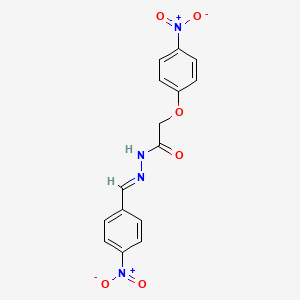 molecular formula C15H12N4O6 B1242831 N'-(4-Nitrobenzylidene)-2-(4-nitrophenoxy)acetohydrazide 