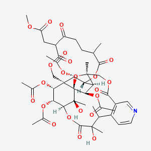 methyl 2-[(1S,2R,3R,4R,15R,16R,17R,18S,32R,34S,35S)-2,16,17,35-tetraacetyloxy-21,34-dihydroxy-7,21,22,32,34-pentamethyl-6,10,12,20,29-pentaoxo-5,13,19,30,33-pentaoxa-26-azahexacyclo[16.15.1.14,15.01,15.03,32.023,28]pentatriaconta-23(28),24,26-trien-11-yl]acetate