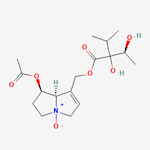 [(7R,8R)-7-acetyloxy-4-oxido-5,6,7,8-tetrahydro-3H-pyrrolizin-4-ium-1-yl]methyl 2-hydroxy-2-[(1S)-1-hydroxyethyl]-3-methylbutanoate