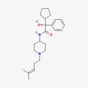 (2R)-2-cyclopentyl-2-hydroxy-N-[1-(4-methylpent-3-enyl)-4-piperidinyl]-2-phenylacetamide