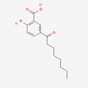 molecular formula C15H20O4 B1242837 2-羟基-5-辛酰基苯甲酸 CAS No. 78418-01-6