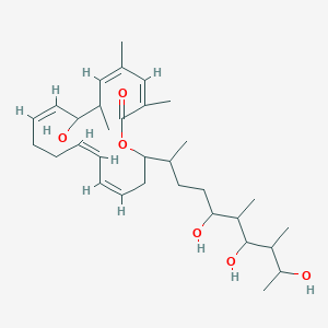 molecular formula C32H52O6 B124284 (3Z,5Z,9Z,13Z,15Z)-8-羟基-3,5,7-三甲基-18-(5,7,9-三羟基-6,8-二甲基癸-2-基)-1-氧环十八碳-3,5,9,13,15-五烯-2-酮 CAS No. 145177-62-4