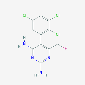 molecular formula C11H8Cl3FN4 B1242844 2,4-Diamino-5-(2,3,5-trichlorophenyl)-6-fluoromethylpyrimidine 