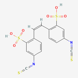 molecular formula C16H10N2O6S4 B1242859 2,2'-(Z)-ethene-1,2-diylbis(5-isothiocyanatobenzenesulfonic acid) 