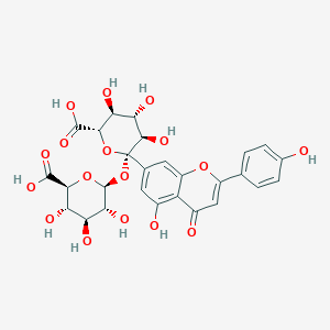 (2S,3S,4S,5R,6S)-6-[(2S,3R,4S,5S,6S)-6-carboxy-3,4,5-trihydroxyoxan-2-yl]oxy-3,4,5-trihydroxy-6-[5-hydroxy-2-(4-hydroxyphenyl)-4-oxochromen-7-yl]oxane-2-carboxylic acid