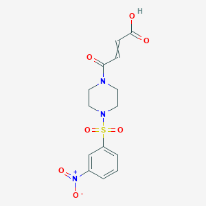 molecular formula C14H15N3O7S B12428675 4-[4-(3-Nitrophenyl)sulfonylpiperazin-1-yl]-4-oxobut-2-enoic acid 