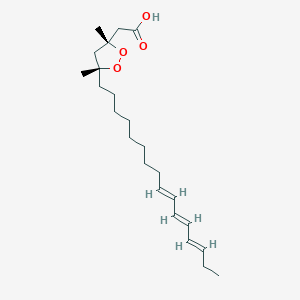 molecular formula C23H38O4 B1242870 2-[(3R,5R)-5-[(9E,11E,13E)-十六-9,11,13-三烯基]-3,5-二甲基-二氧六环-3-基]乙酸 