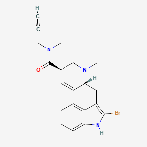 molecular formula C20H20BrN3O B1242877 9,10-Didehydro-N-methyl-N-(2-propynyl)-2-bromo-6-methylergoline-8beta-carboxamide 