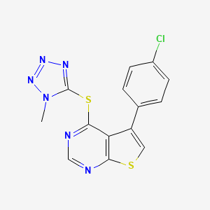 5-(4-Chlorophenyl)-4-[(1-methyl-5-tetrazolyl)thio]thieno[2,3-d]pyrimidine