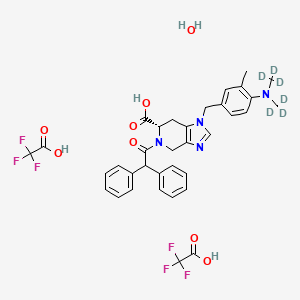 (6S)-1-[[4-[bis(trideuteriomethyl)amino]-3-methylphenyl]methyl]-5-(2,2-diphenylacetyl)-6,7-dihydro-4H-imidazo[4,5-c]pyridine-6-carboxylic acid;2,2,2-trifluoroacetic acid;hydrate