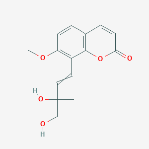 8-[(1E)-3,4-Dihydroxy-3-methylbut-1-EN-1-YL]-7-methoxychromen-2-one