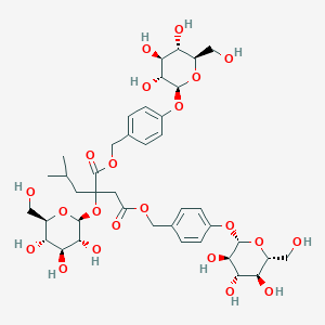 molecular formula C40H56O22 B12428924 beta-D-Glucopyranoside, ((2R)-2-(beta-D-glucopyranosyloxy)-2-(2-methylpropyl)-1,4-dioxo-1,4-butanediyl)bis(oxymethylene-4,1-phenylene)bis- CAS No. 256459-34-4