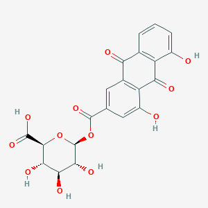 molecular formula C21H16O12 B12428940 (2S,3S,4S,5R,6S)-6-(4,5-dihydroxy-9,10-dioxoanthracene-2-carbonyl)oxy-3,4,5-trihydroxyoxane-2-carboxylic acid 