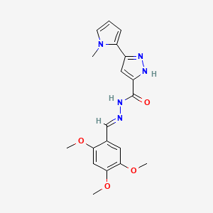 3-(1-methyl-1H-pyrrol-2-yl)-N'-[(E)-(2,4,5-trimethoxyphenyl)methylidene]-1H-pyrazole-5-carbohydrazide