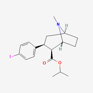 molecular formula C18H24INO2 B1242916 3beta-(4-Iodophenyl)tropane-2beta-carboxylic acid isopropyl ester 