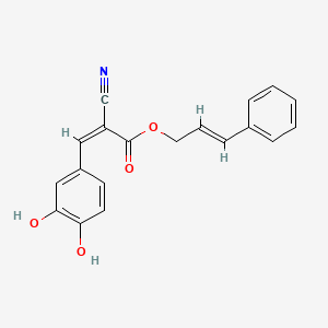 molecular formula C19H15NO4 B1242921 [(E)-3-phenylprop-2-enyl] (Z)-2-cyano-3-(3,4-dihydroxyphenyl)prop-2-enoate 