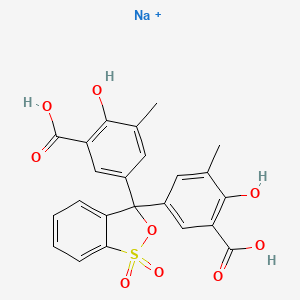 molecular formula C23H18NaO9S+ B12429230 5,5'-(3H-2,1-Benzoxathiol-3-ylidene)bis(3-methylsalicylic) acid S,S-dioxide, sodium salt CAS No. 83784-16-1