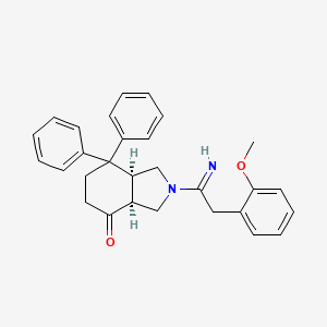 molecular formula C29H30N2O2 B1242926 Unii-5B491RN7N2 CAS No. 146610-76-6