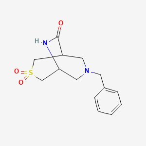 7-Benzyl-3-thia-7,9-diazabicyclo[3.3.2]decan-10-one 3,3-dioxide