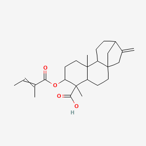 5,9-Dimethyl-6-(2-methylbut-2-enoyloxy)-14-methylidenetetracyclo[11.2.1.01,10.04,9]hexadecane-5-carboxylic acid