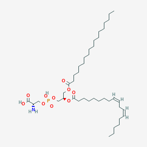 molecular formula C42H78NO10P B1242932 1-十八烷酰基-2-(9Z,12Z-十八碳二烯酰基)-sn-甘油-3-磷酸丝氨酸 
