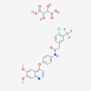 molecular formula C30H26ClF3N2O10 B12429338 c-Kit-IN-3 (tartrate) 