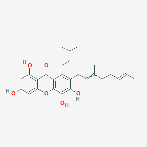 molecular formula C28H32O6 B12429347 9H-Xanthen-9-one, 2-[(2E)-3,7-dimethyl-2,6-octadienyl]-3,4,6,8-tetrahydroxy-1-(3-methyl-2-butenyl)- 