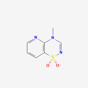 molecular formula C7H7N3O2S B12429353 4H-Pyrido(2,3-e)-1,2,4-thiadiazine, 4-methyl-, 1,1-dioxide CAS No. 70661-84-6