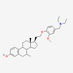 (7R,13R,17R)-17-[2-[4-(diethylaminomethyl)-2-methoxyphenoxy]ethyl]-7,13-dimethyl-6,7,8,9,11,12,14,15,16,17-decahydrocyclopenta[a]phenanthren-3-ol