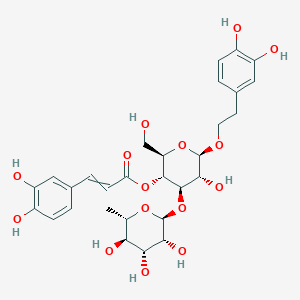 [(2R,3R,4R,5R,6R)-6-[2-(3,4-dihydroxyphenyl)ethoxy]-5-hydroxy-2-(hydroxymethyl)-4-[(2S,3R,4R,5R,6S)-3,4,5-trihydroxy-6-methyloxan-2-yl]oxyoxan-3-yl] 3-(3,4-dihydroxyphenyl)prop-2-enoate