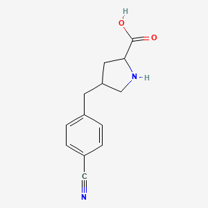 4-[(4-Cyanophenyl)methyl]pyrrolidine-2-carboxylic acid