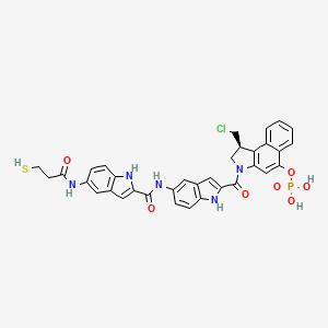 (S)-1-(Chloromethyl)-3-(5-(5-(3-mercaptopropanamido)-1H-indole-2-carboxamido)-1H-indole-2-carbonyl)-2,3-dihydro-1H-benzo[e]indol-5-yl dihydrogen phosphate