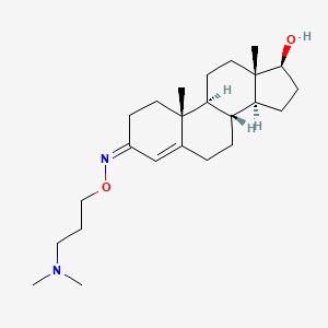 molecular formula C24H40N2O2 B1242948 Testosterone 3-(O-dimethylaminopropyl)oxime CAS No. 66818-35-7
