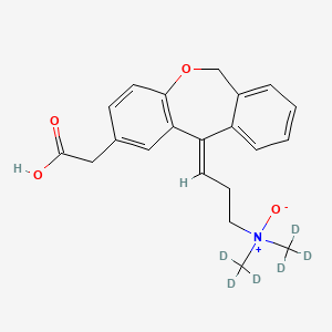 molecular formula C21H23NO4 B12429480 (3E)-3-[2-(carboxymethyl)-6H-benzo[c][1]benzoxepin-11-ylidene]-N,N-bis(trideuteriomethyl)propan-1-amine oxide 