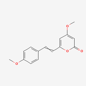 molecular formula C15H14O4 B12429481 4-Methoxy-6-[2-(4-methoxyphenyl)ethenyl]-2H-pyran-2-one CAS No. 18693-06-6