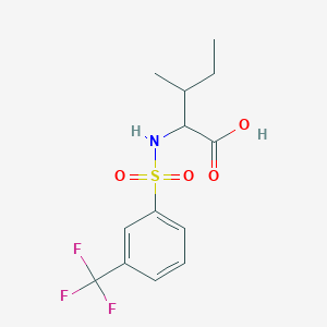 molecular formula C13H16F3NO4S B12429488 3-Methyl-2-[3-(trifluoromethyl)benzenesulfonamido]pentanoic acid 