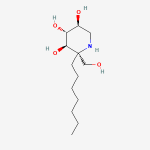 molecular formula C13H27NO4 B12429517 5-C-heptyl-DNJ 