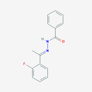 molecular formula C15H13FN2O B1242955 N-[(E)-1-(2-fluorophenyl)ethylideneamino]benzamide 