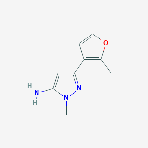 molecular formula C9H11N3O B12429603 1-methyl-3-(2-methylfuran-3-yl)-1H-pyrazol-5-amine 