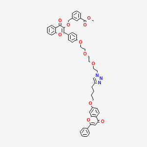 molecular formula C51H47N3O11 B12429618 Methyl 3-[[4-oxo-2-[4-[2-[2-[2-[4-[4-(4-oxo-2-phenylchromen-7-yl)oxybutyl]triazol-1-yl]ethoxy]ethoxy]ethoxy]phenyl]chromen-3-yl]oxymethyl]benzoate 