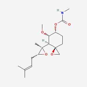 molecular formula C18H29NO5 B1242965 (3R,4S,5S,6R)-5-Methoxy-4-[(2R,3R)-2-methyl-3-(3-methyl-2-butenyl)oxiranyl]-1-oxaspiro[2.5]oct-6-yl methylcarbamate 