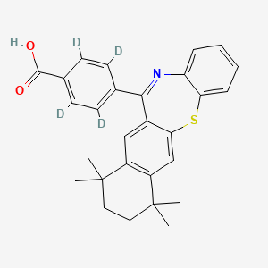 molecular formula C28H27NO2S B12429653 2,3,5,6-Tetradeuterio-4-(7,7,10,10-tetramethyl-8,9-dihydronaphtho[2,3-b][1,5]benzothiazepin-12-yl)benzoic acid 