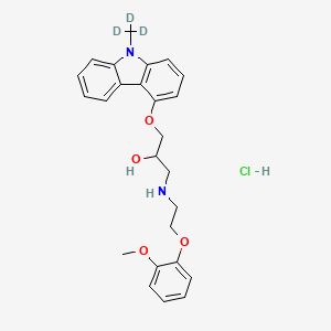 molecular formula C25H29ClN2O4 B12429695 N-Methyl Carvedilol-d3 (hydrochloride salt) 