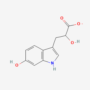 molecular formula C11H10NO4- B1242971 3-(6-Hydroxyindol-3-yl)lactate 