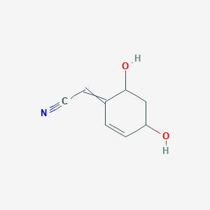 molecular formula C8H9NO2 B12429733 2-(4,6-Dihydroxycyclohex-2-en-1-ylidene)acetonitrile 