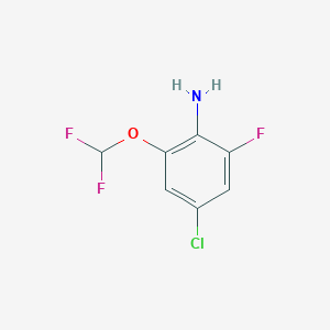 molecular formula C7H5ClF3NO B12429775 4-Chloro-2-(difluoromethoxy)-6-fluoroaniline 